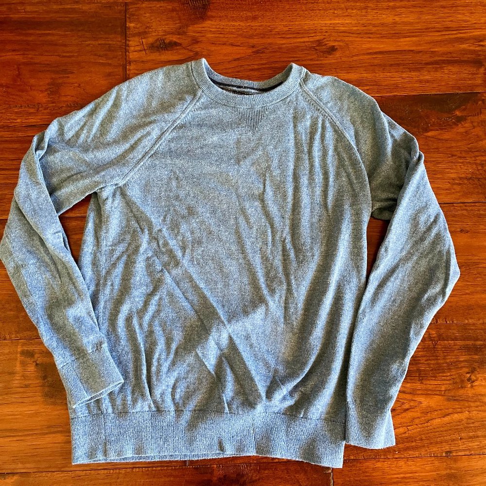 Banana Republic - Organic Slub Cotton Crewneck Sweater - Blue - Small